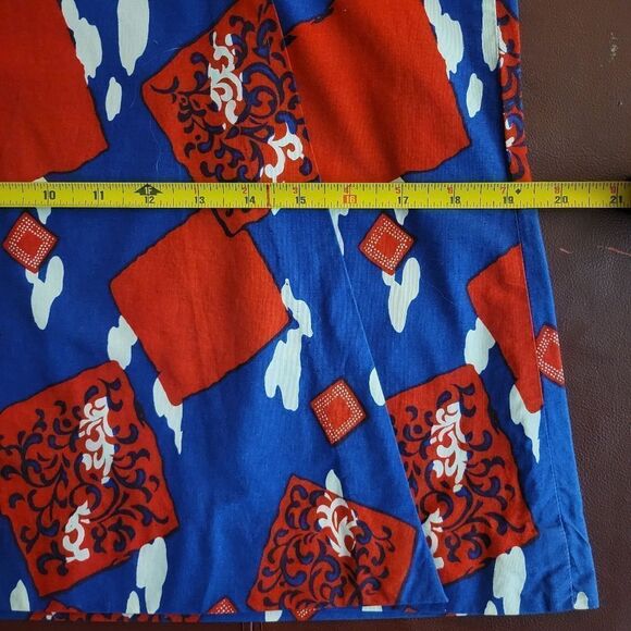 Vintage Handmade Cotton Wrap Front Mini Dress - Picture 13 of 15